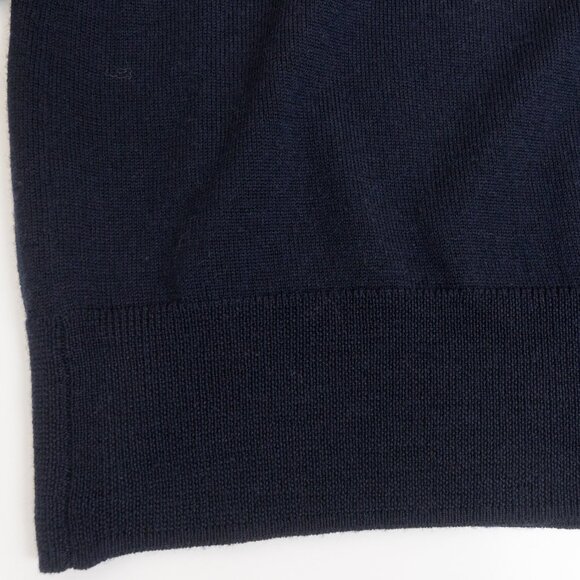 Brooks Brothers Merino Wool Full Zip Sweater Navy Blue Preppy Italian - Picture 9 of 12
